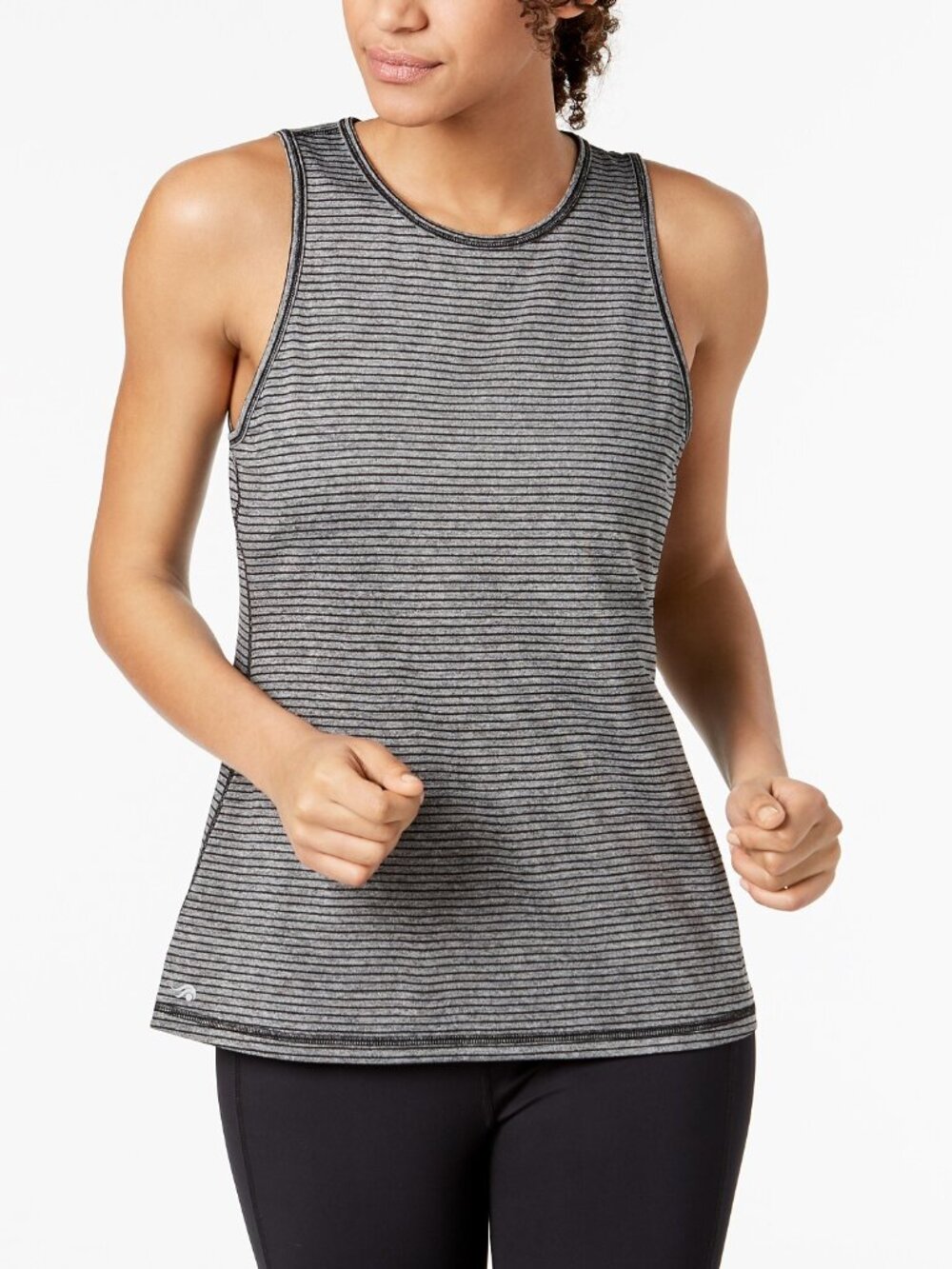 Ideology Womens Striped V Back Tank Top
